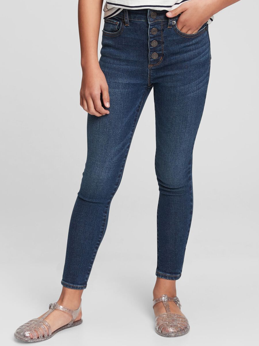 High-waisted jeggings with five pockets_0