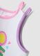 Tank top bianco in cotone elasticizzato con stampa per bambina regular fit_3