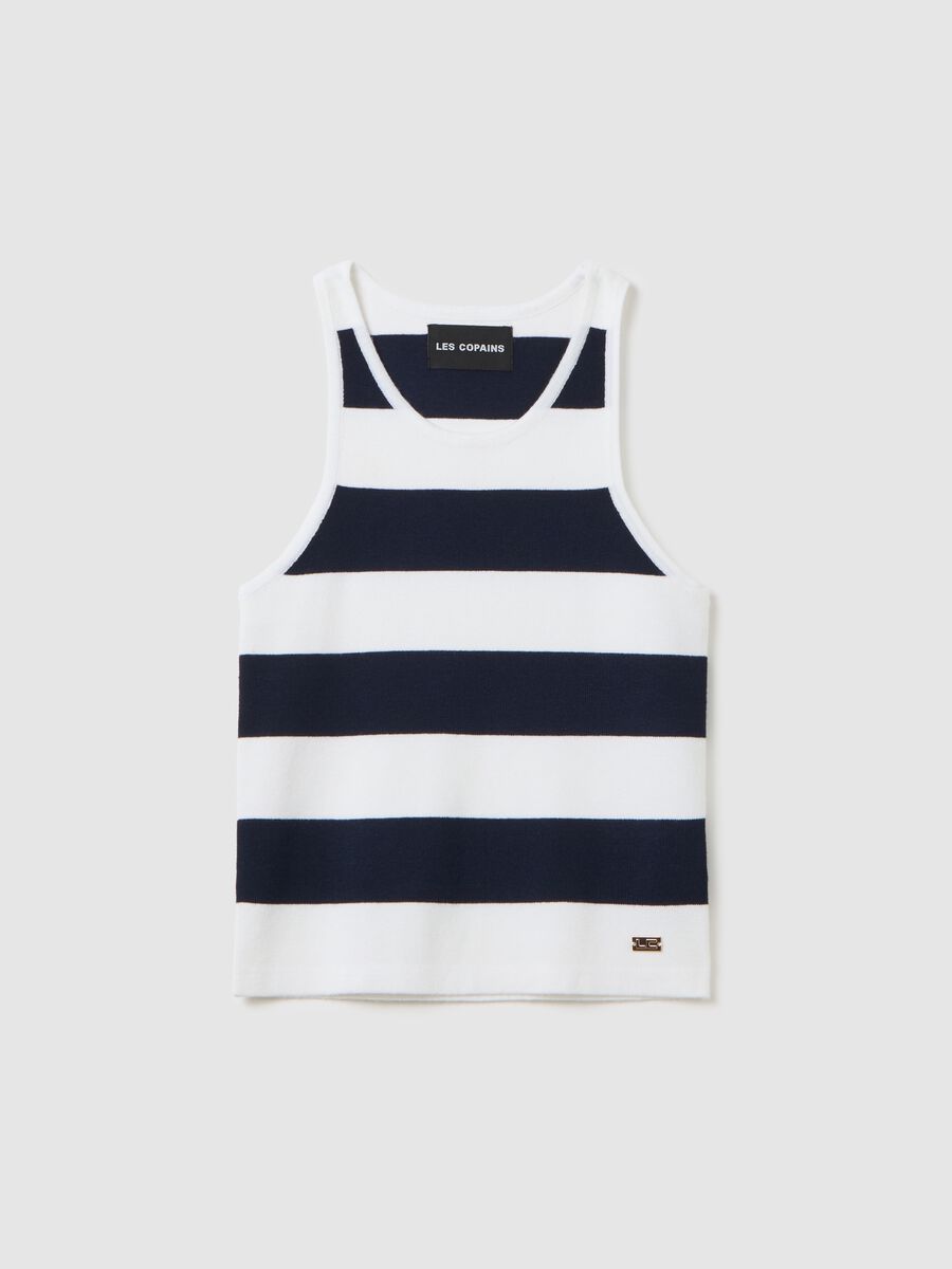 Multicolour viscose blend fitted women's top_4
