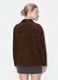 Brown regular-fit shacket with contrast collar_3