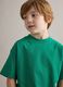 Kid's green pure cotton oversized fit t-shirt_0