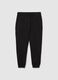 Black Stretch Cotton Sports Trousers_4
