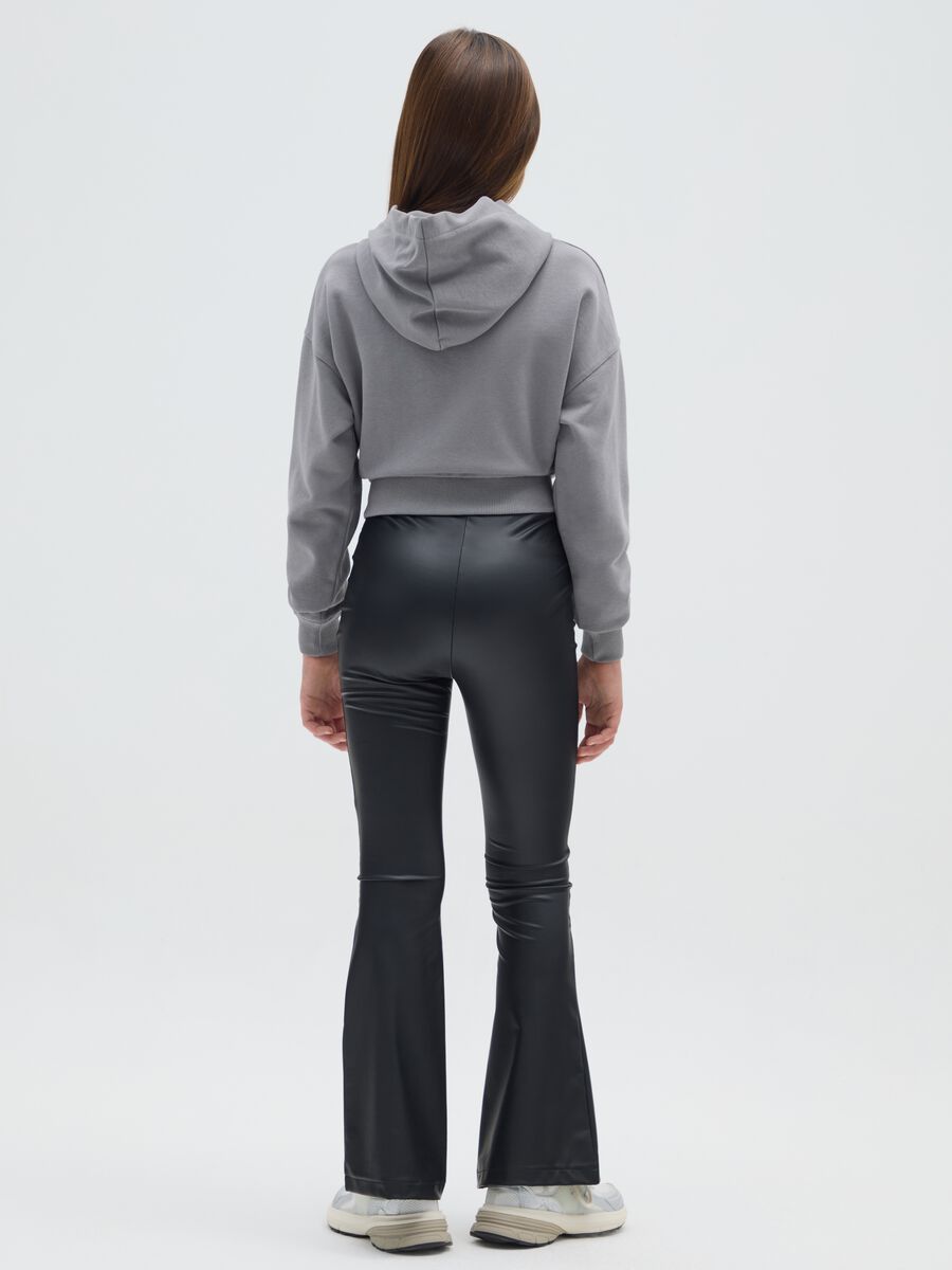 Black faux leather leggings_2