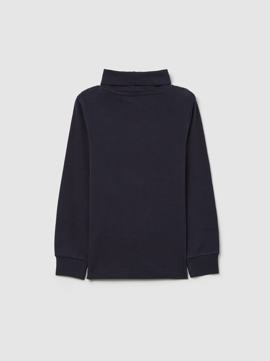 Long-sleeved T-shirt with high neck_1