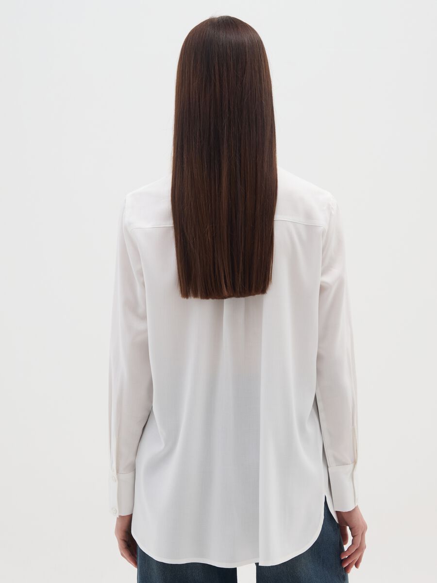 White Regular Fit Blouse_2