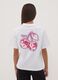 White pure cotton T-shirt with ribbed neckline and cherry print_2