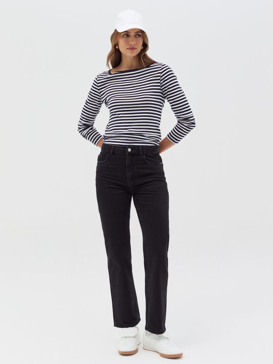 Long-sleeved striped T-shirt_1