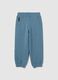 Children's jogger in blue cotton blend, regular fit_1