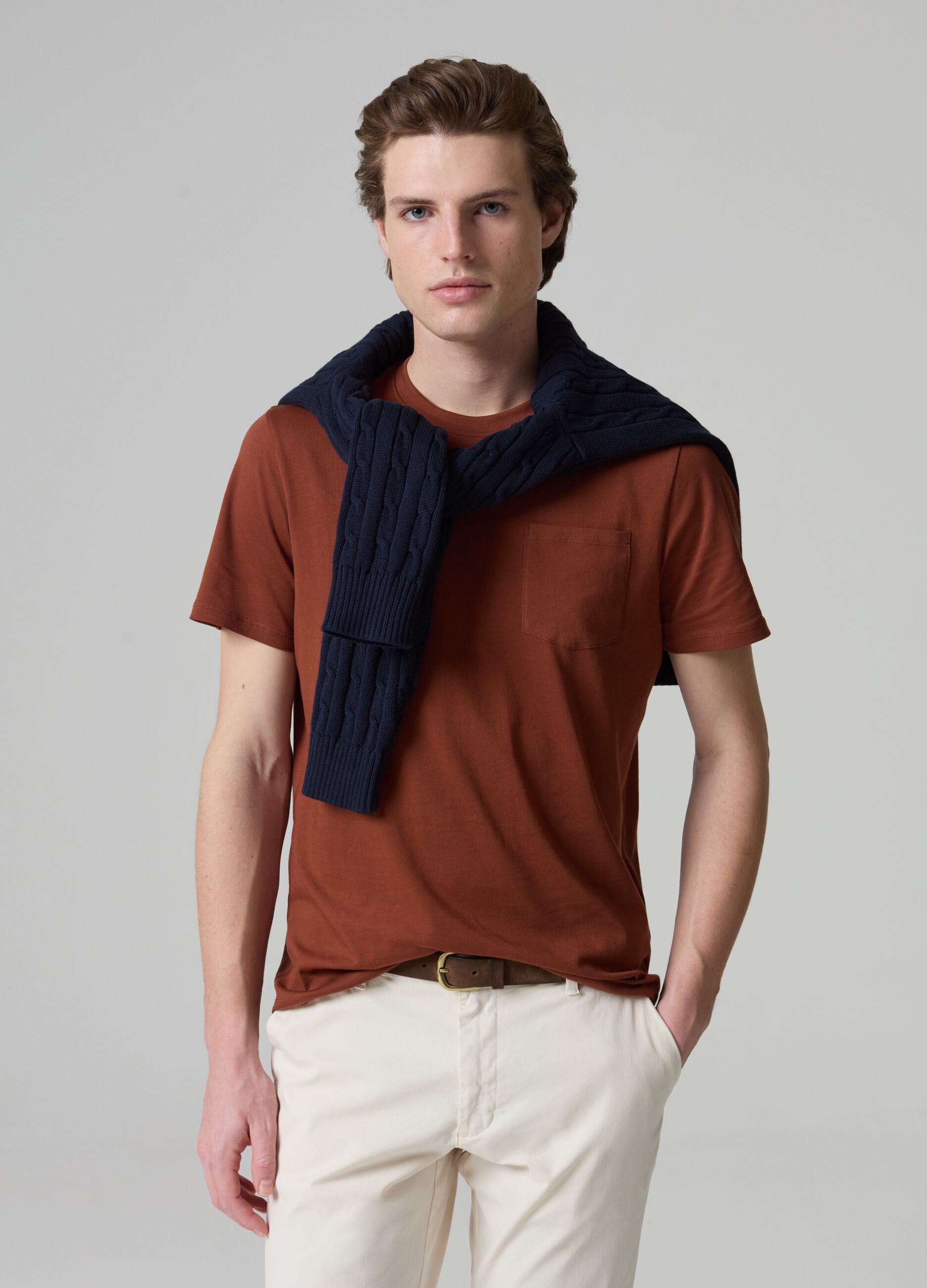 Ovs T-shirt in cotone Supima con tasca