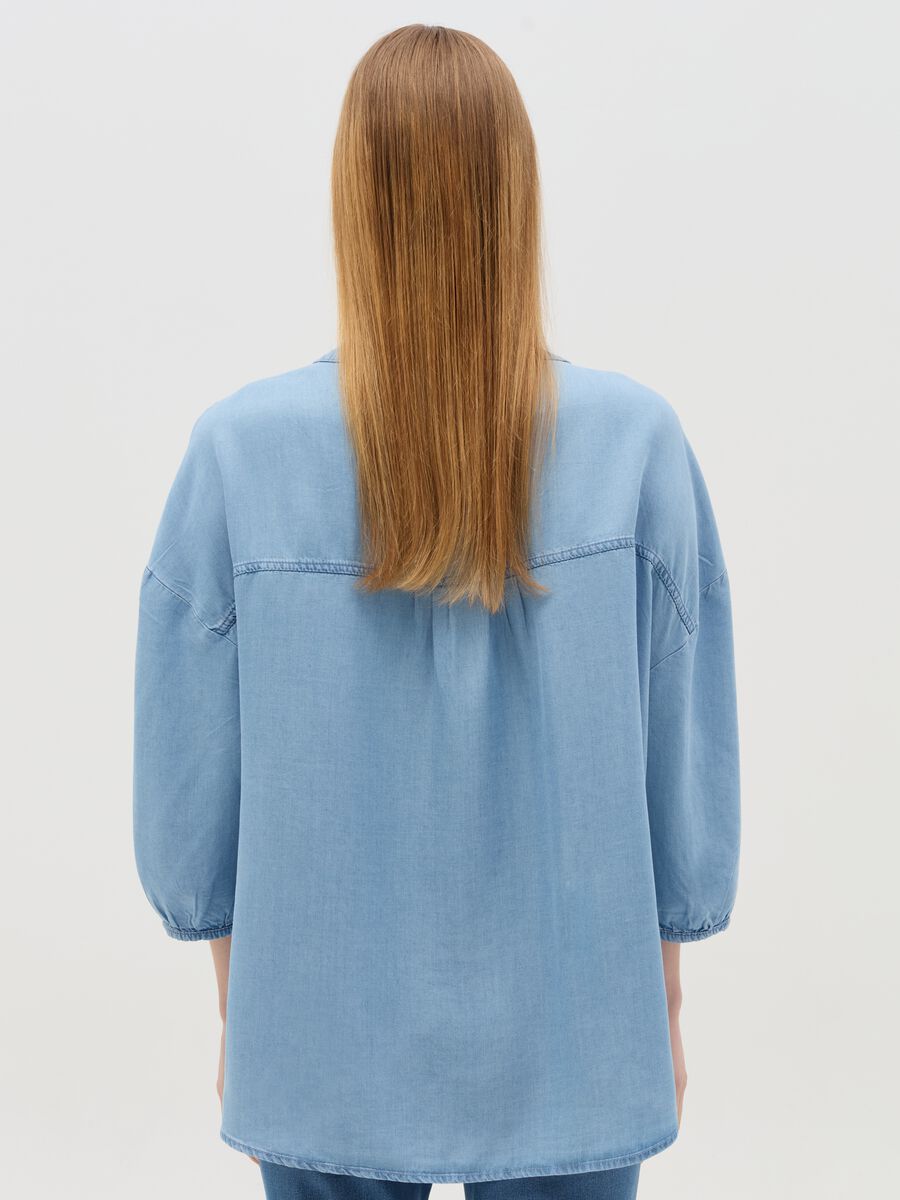 Maternity shirt in Tencel with embroidery_3