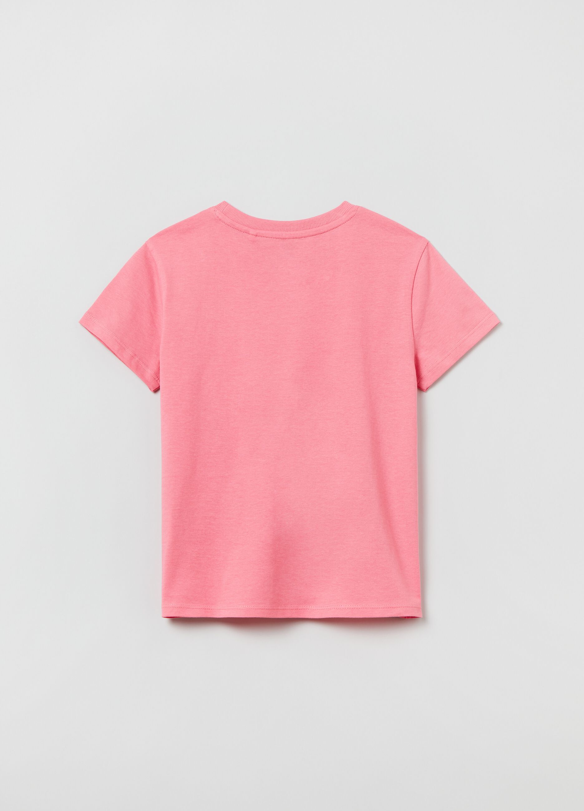 T-shirt with round neck and spiral print