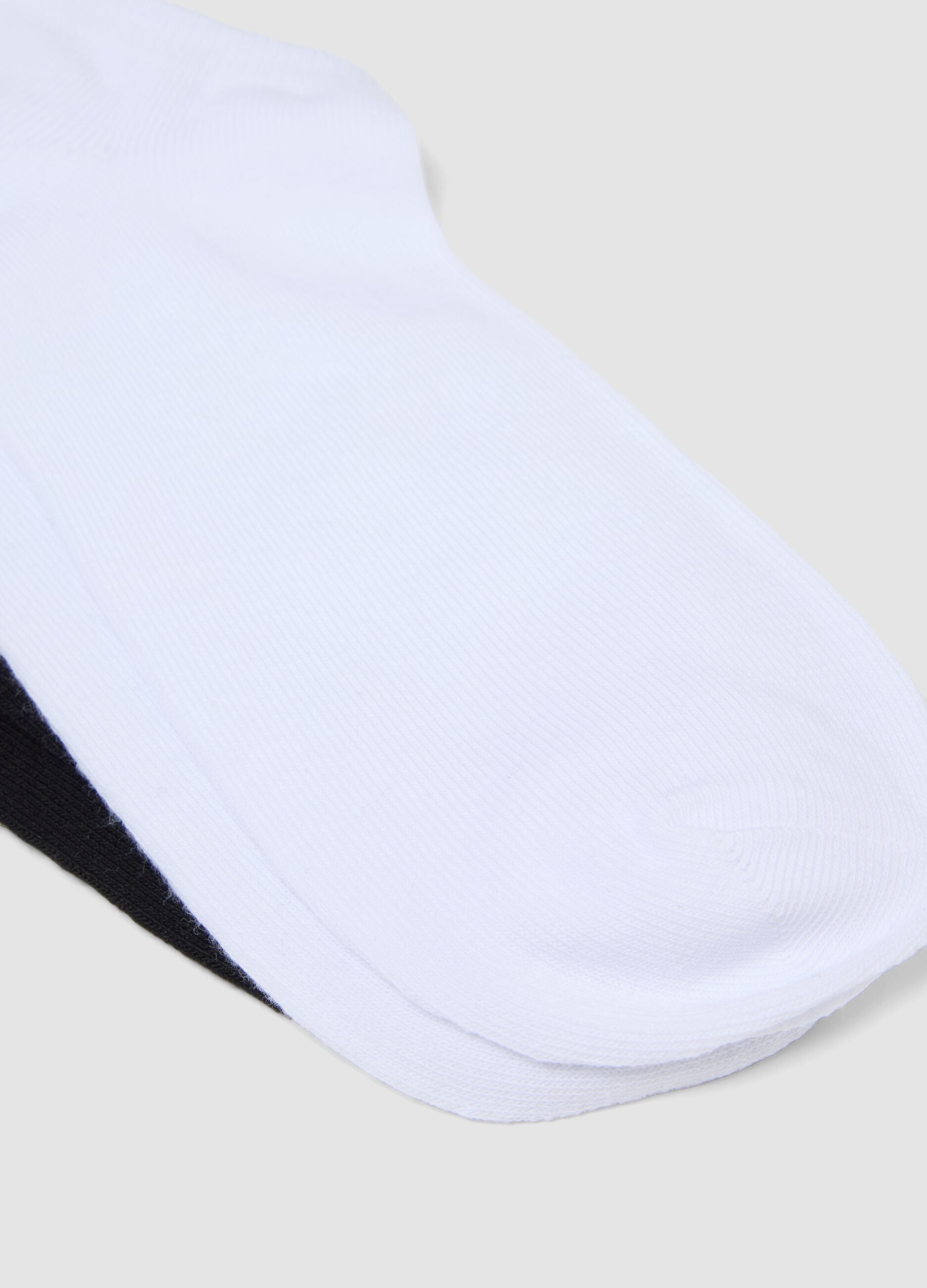 Pack of five multicolour organic cotton ankle sports socks