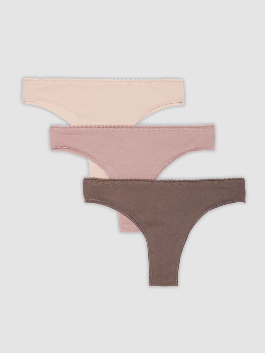 3-pack of multicolour Brazilian briefs in stretch organic cotton_0