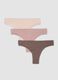 3-pack of multicolour Brazilian briefs in stretch organic cotton_0