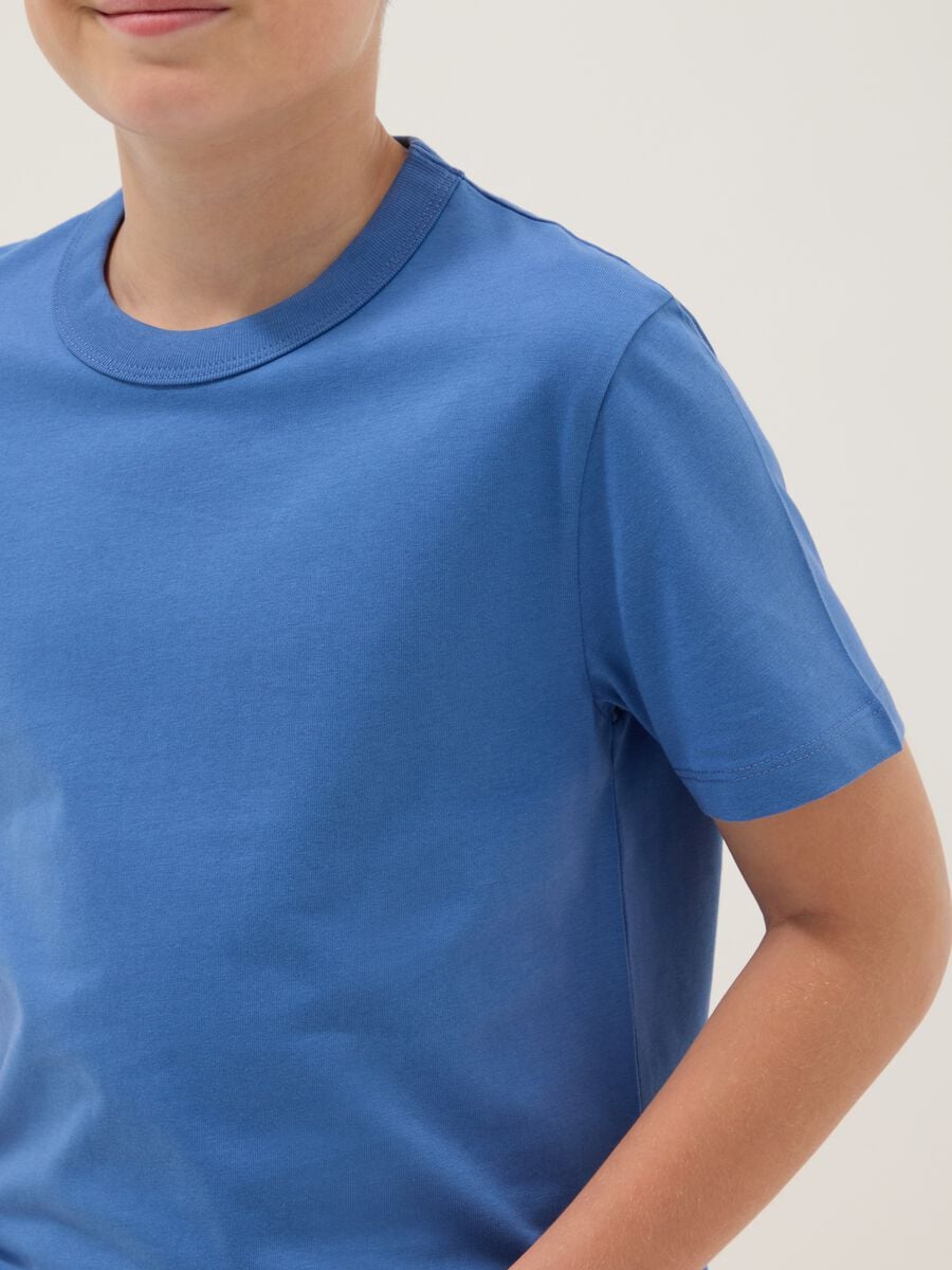 Boys' blue pure cotton regular-fit T-shirt_2