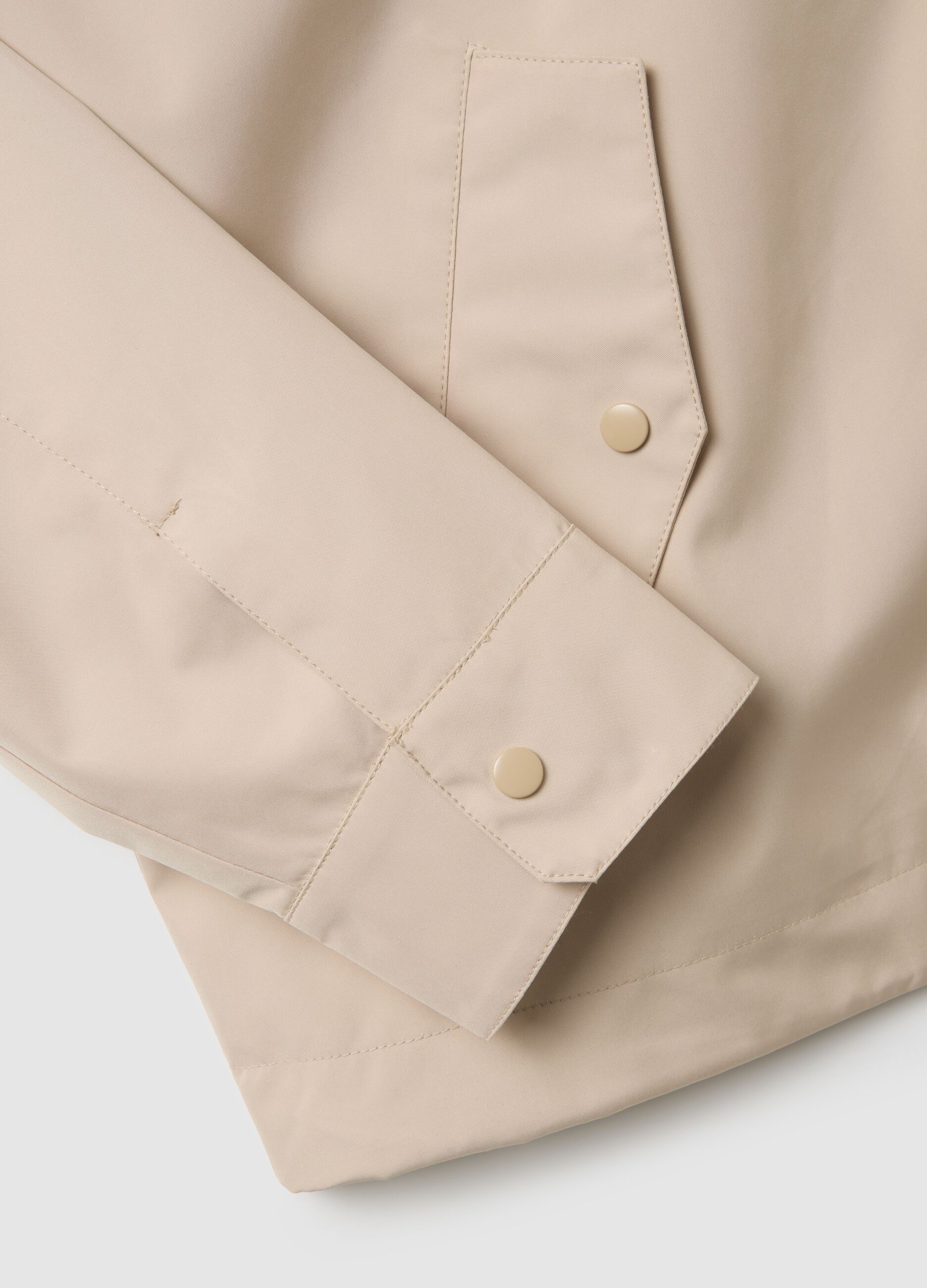 Waterproof jacket in beige regular fit