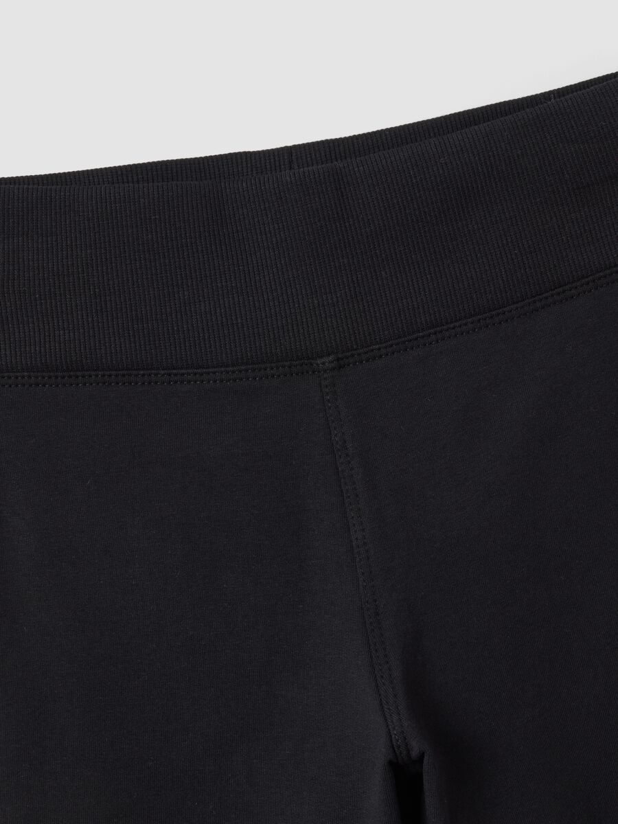 Treggings neri flare fit in cotone elasticizzato per ragazza_4