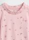Pink cotton bodysuit with floral pattern_2