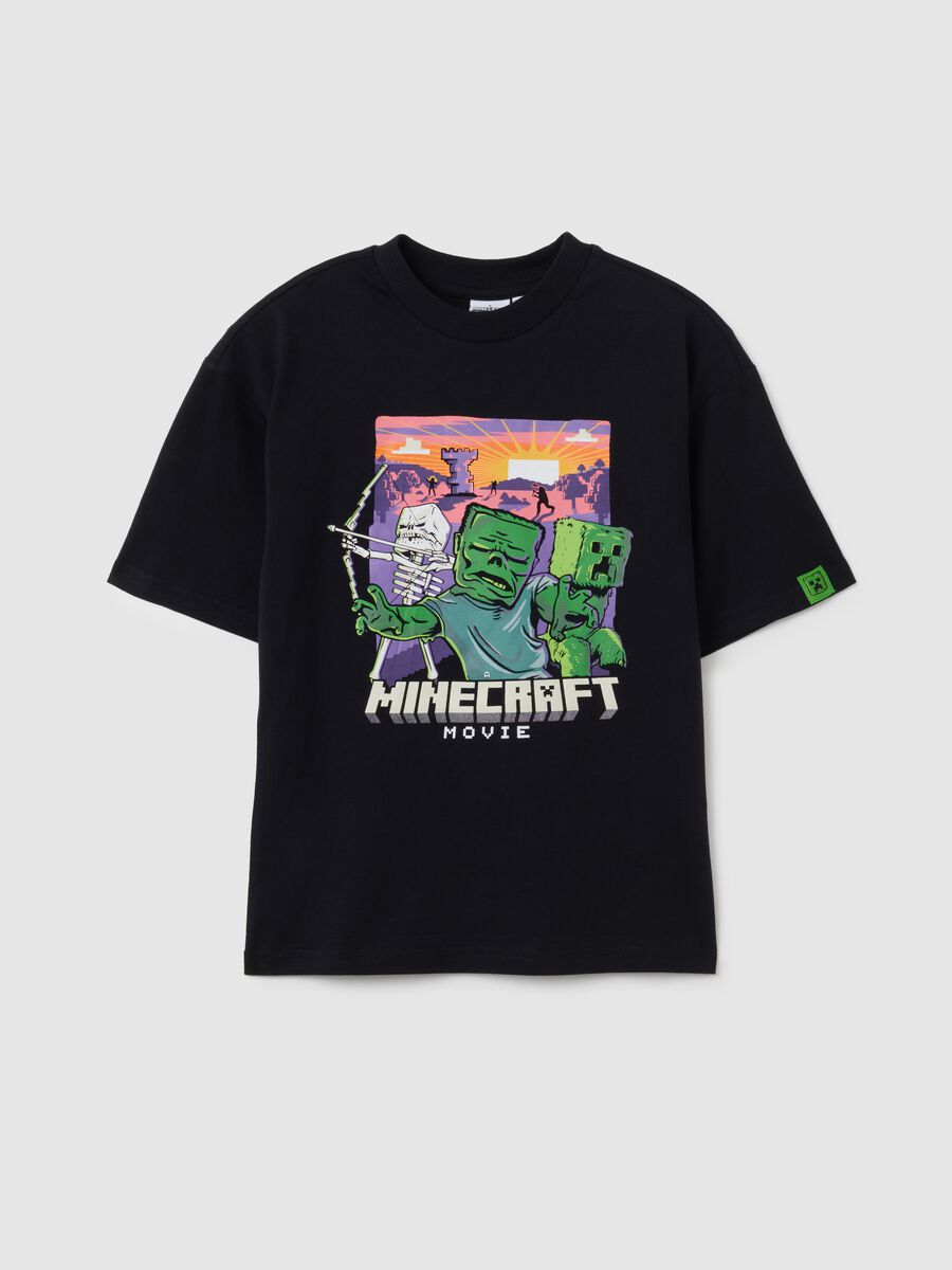 Boys' oversized black pure cotton t-shirt_3