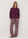 Multicolour checked organic cotton pyjama bottoms_0
