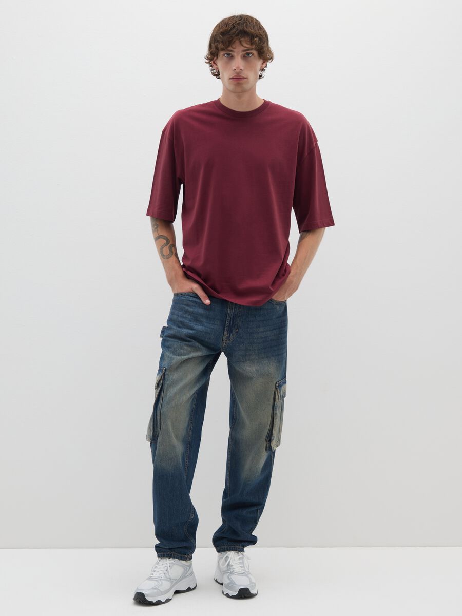 Red Boxy Fit Pure Cotton T-Shirt_2