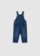 Baby dungarees in pure cotton denim regular fit_0