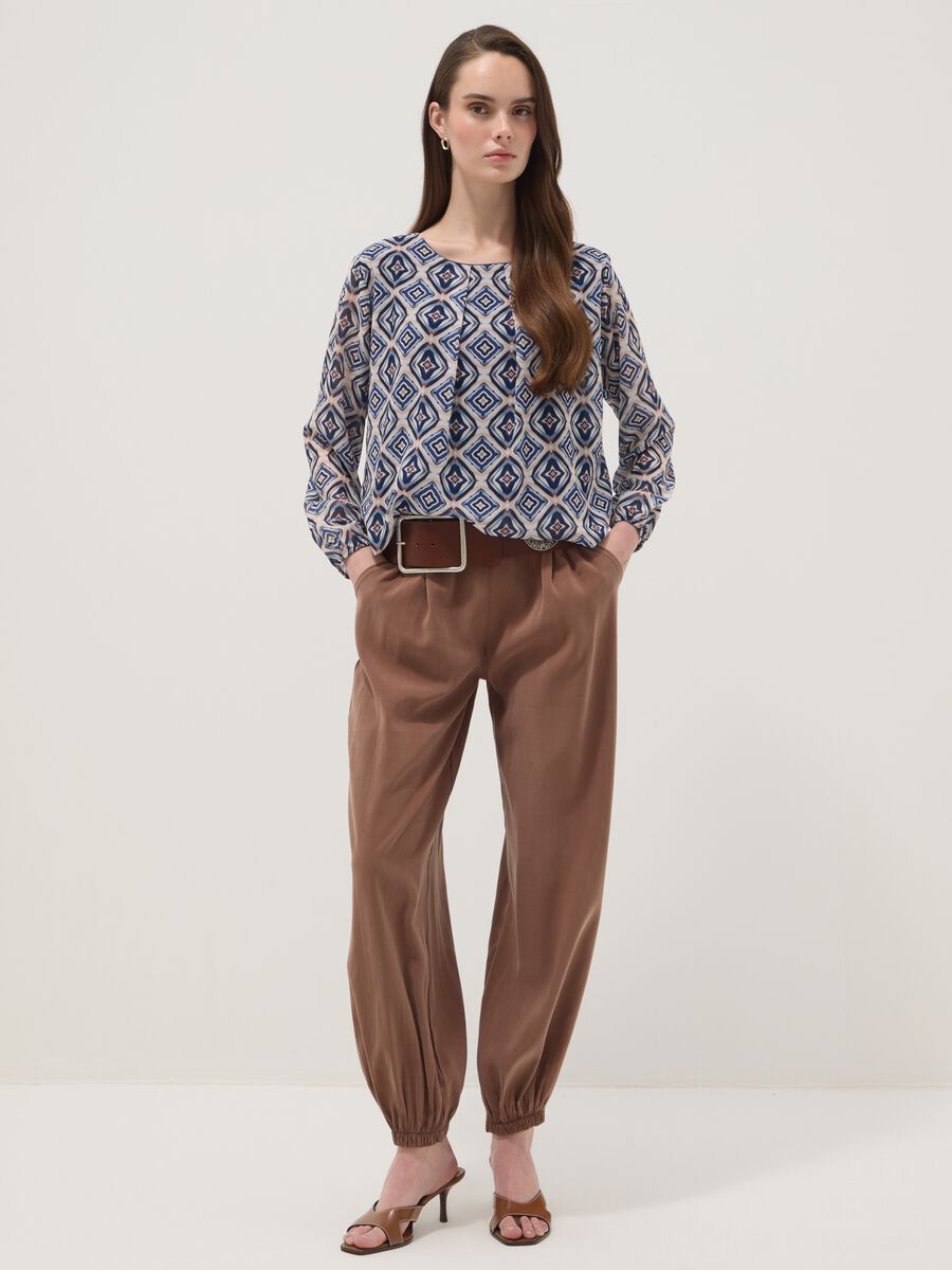 Blusa multicolor a fantasia con maniche lunghe regular fit_2