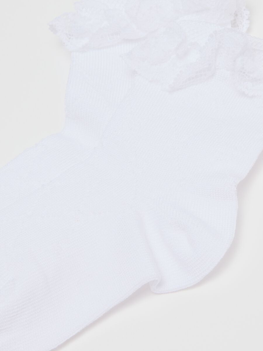 Bipack calze corte con pizzo bianco_1