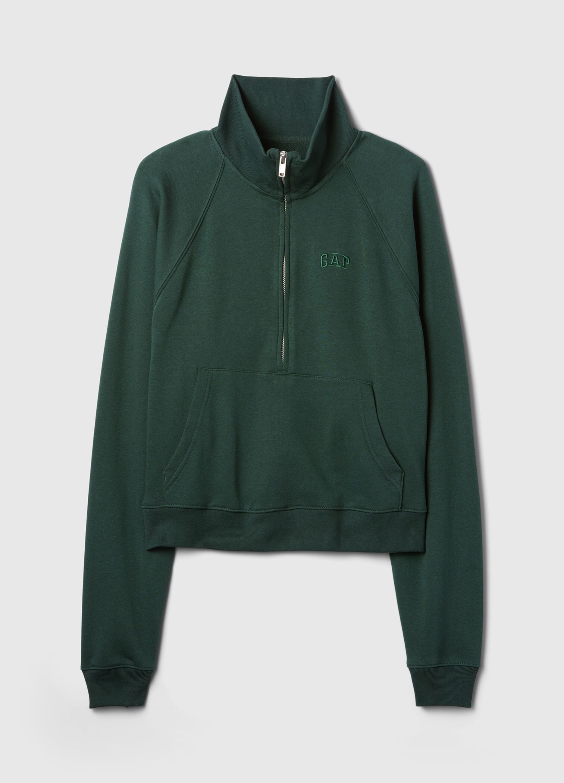 Half-zip sweatshirt with logo emboidery