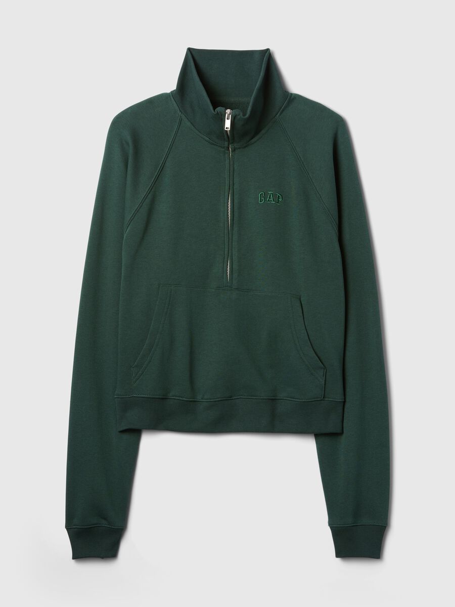 Half-zip sweatshirt with logo emboidery_4