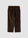 Pantaloni chino marroni in puro cotone con stampa paisley baggy fit_6