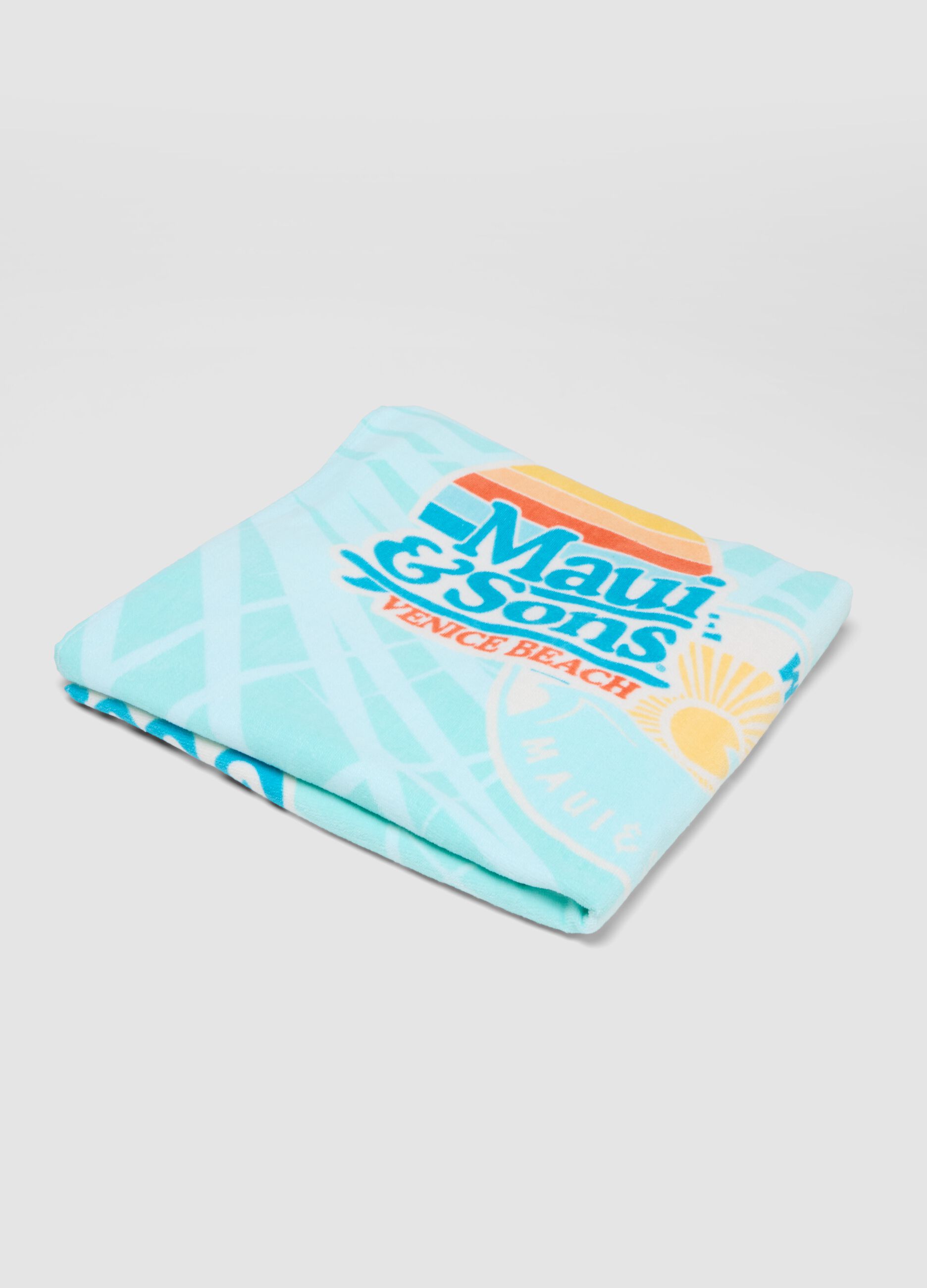 Blue pure cotton beach towel