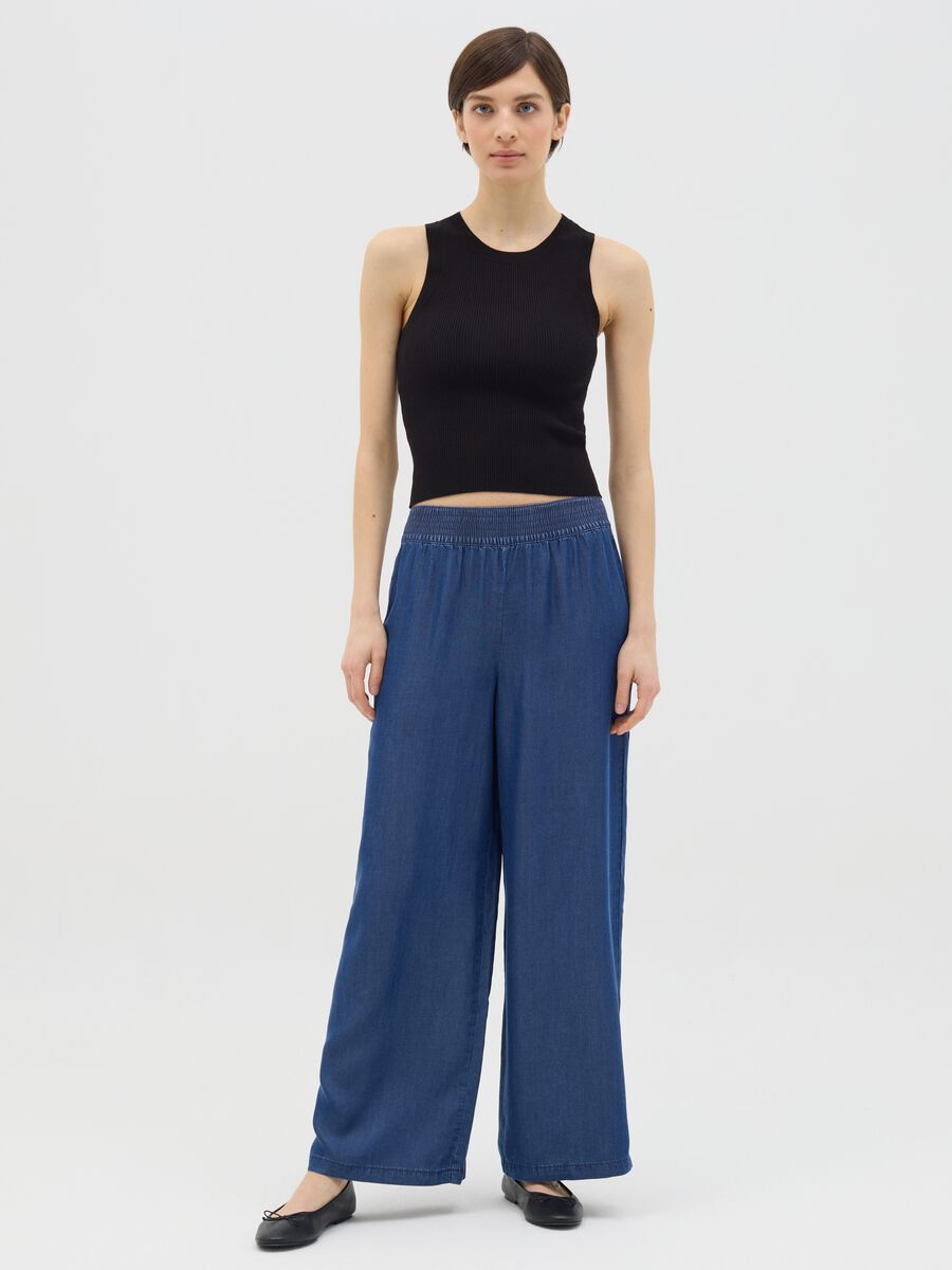 Wide-leg jeans in Lyocell_0