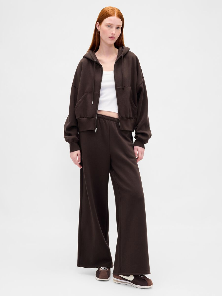 Brown Cotton Blend Trousers_0