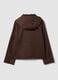 Brown cotton-blend parka jacket with hood and ribbed collar_5
