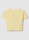 T-shirt in puro cotone giallo da bambina boxy fit con stella_1