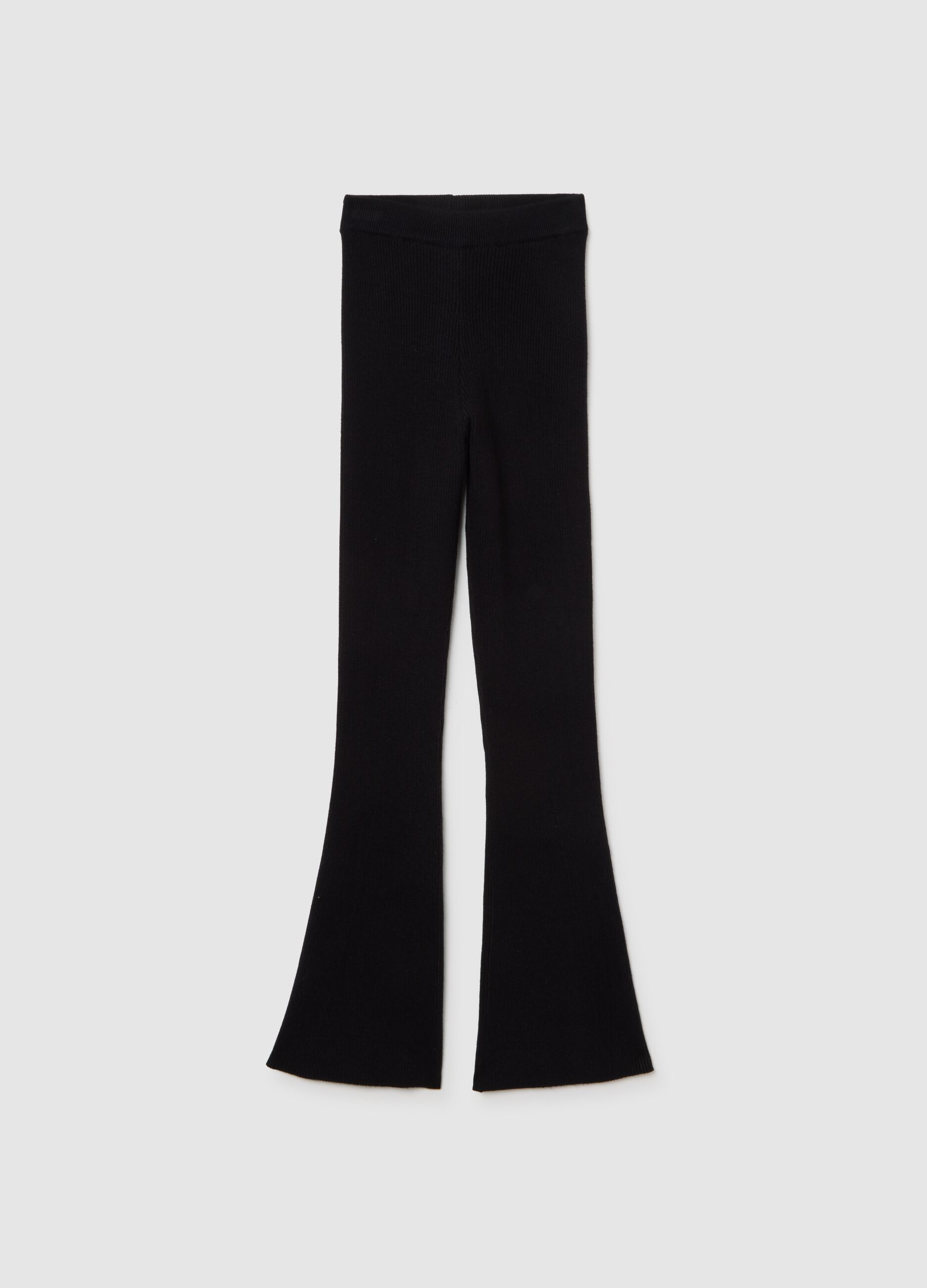 Girls' black flare leggings