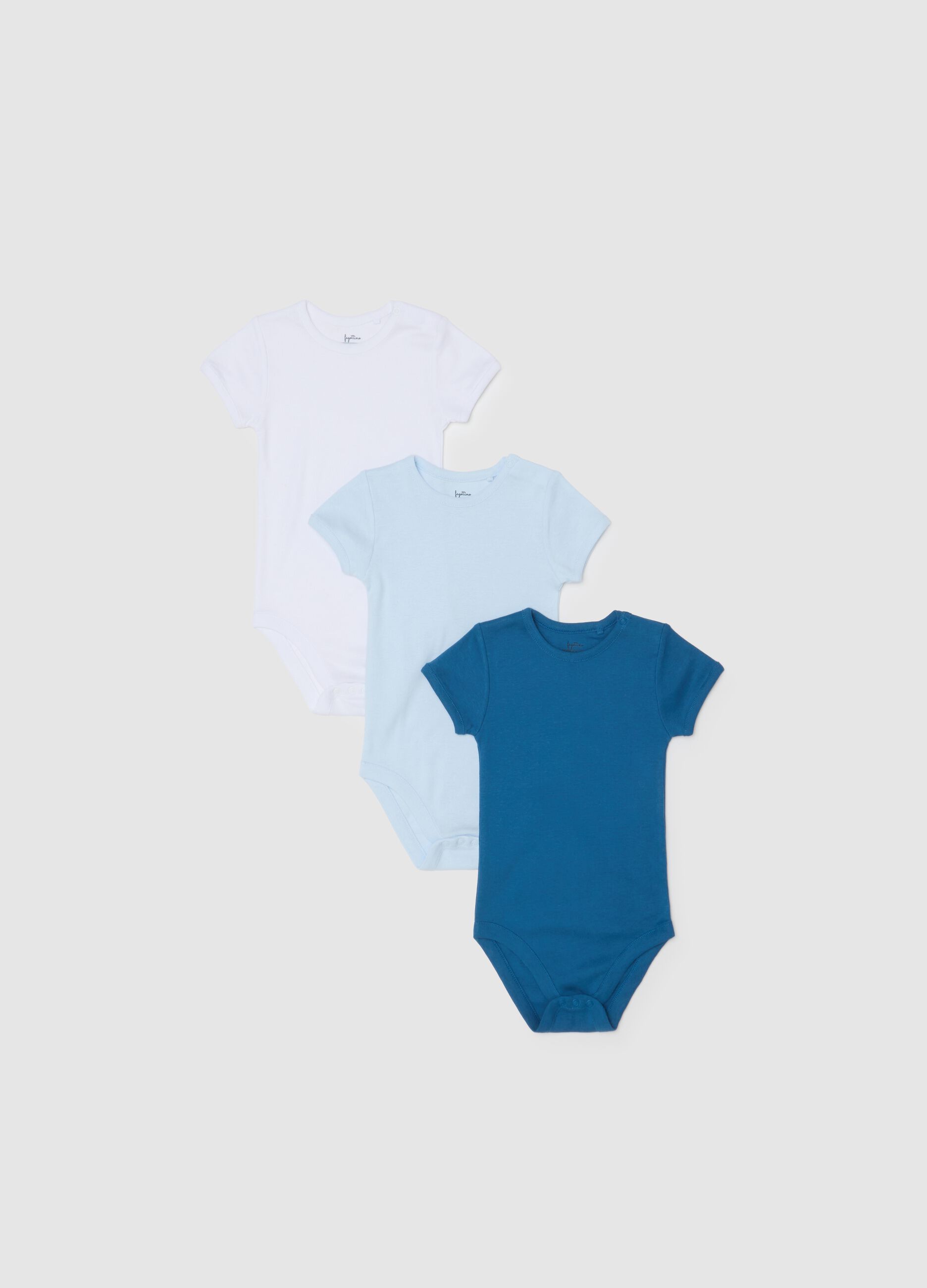 Newborn pure cotton multicolour bodysuit tripack