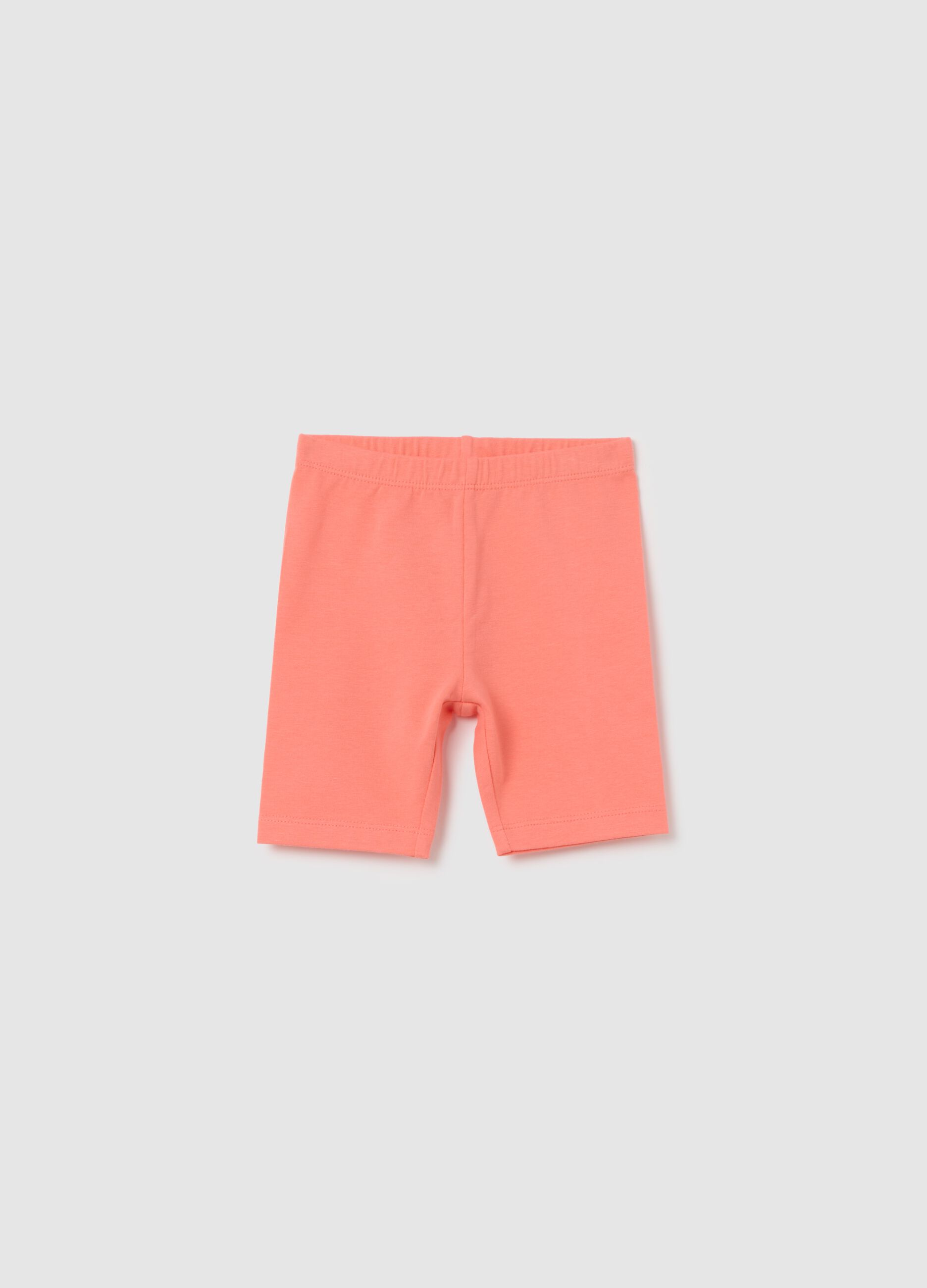 Pantaloncini da neonata in misto cotone rosa regular fit