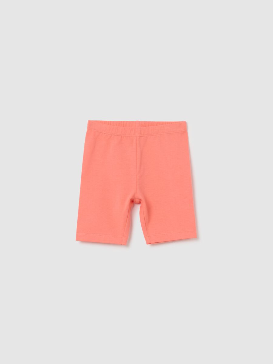 Pantaloncini da neonata in misto cotone rosa regular fit_0