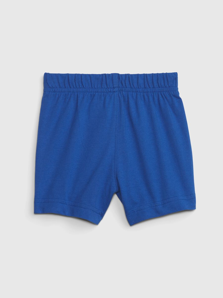 Shorts in cotone con ricamo orsetto_1