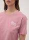 Pink organic cotton pyjama T-shirt with front slogan_2