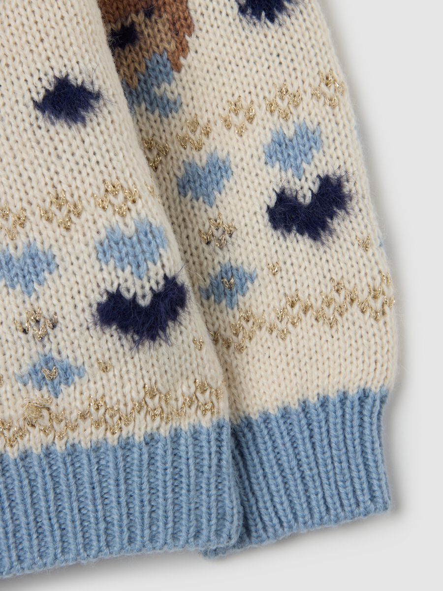 Multicolour regular fit baby girl's cardigan with embroidery_4