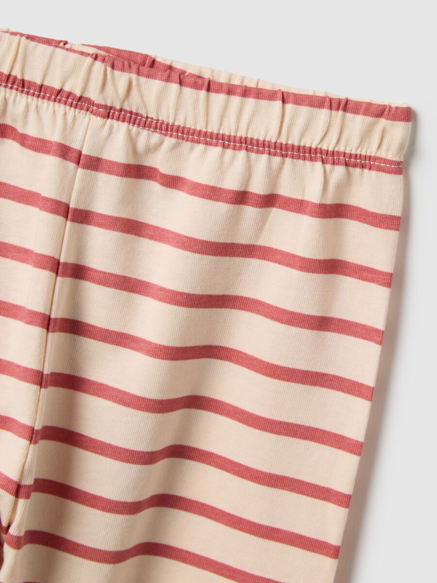 Newborn's multicolour striped pyjamas in pure cotton regular fit_2