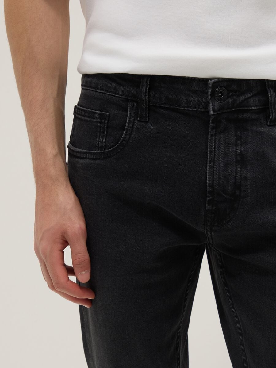Black stretch cotton skinny-fit jeans_3