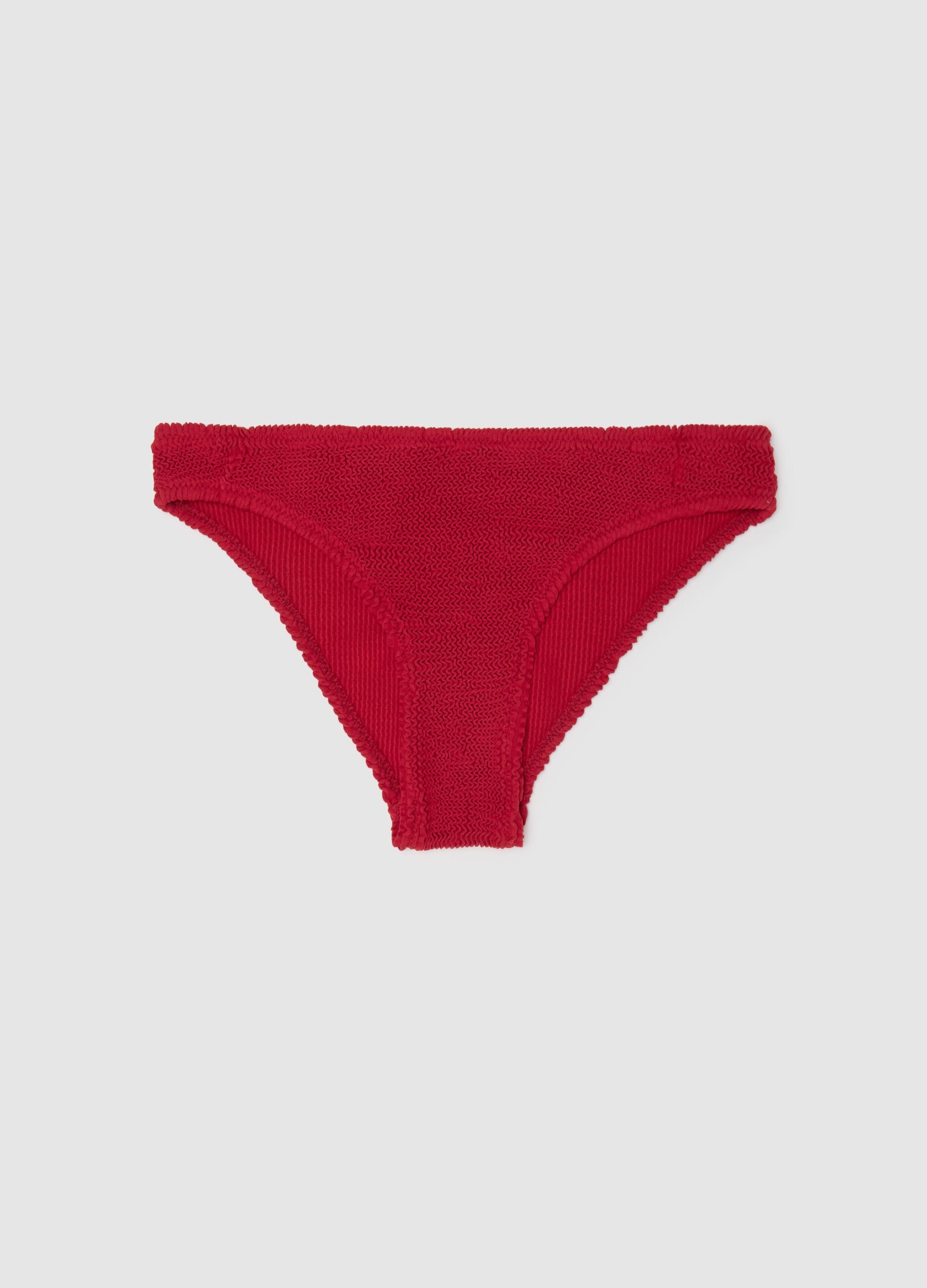Slip bikini da donna in tessuto elasticizzato rosso