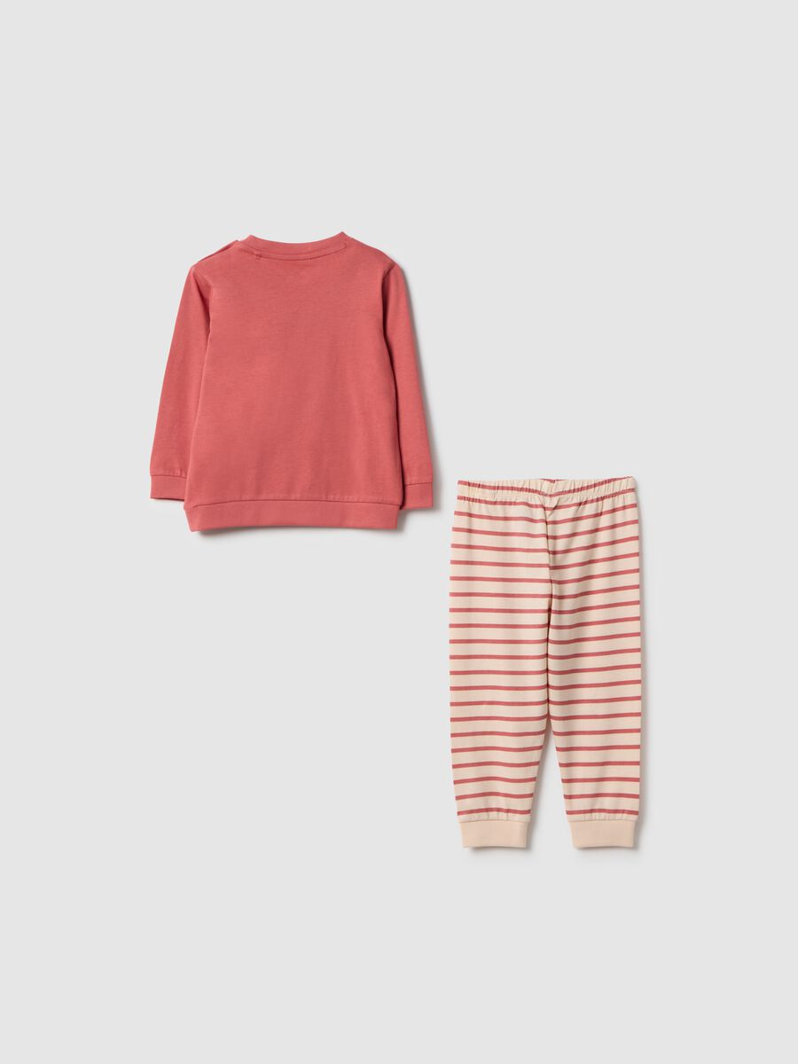 Newborn's multicolour striped pyjamas in pure cotton regular fit_1
