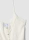 White stretch cotton fitted top with lace trim_1