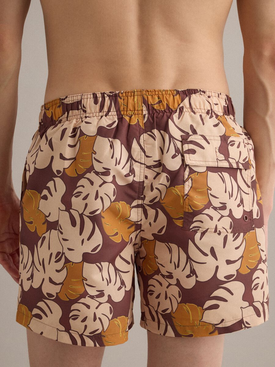 Boxer mare marrone con stampa tropicale_3