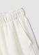 White pure linen straight-fit drawstring trousers_5